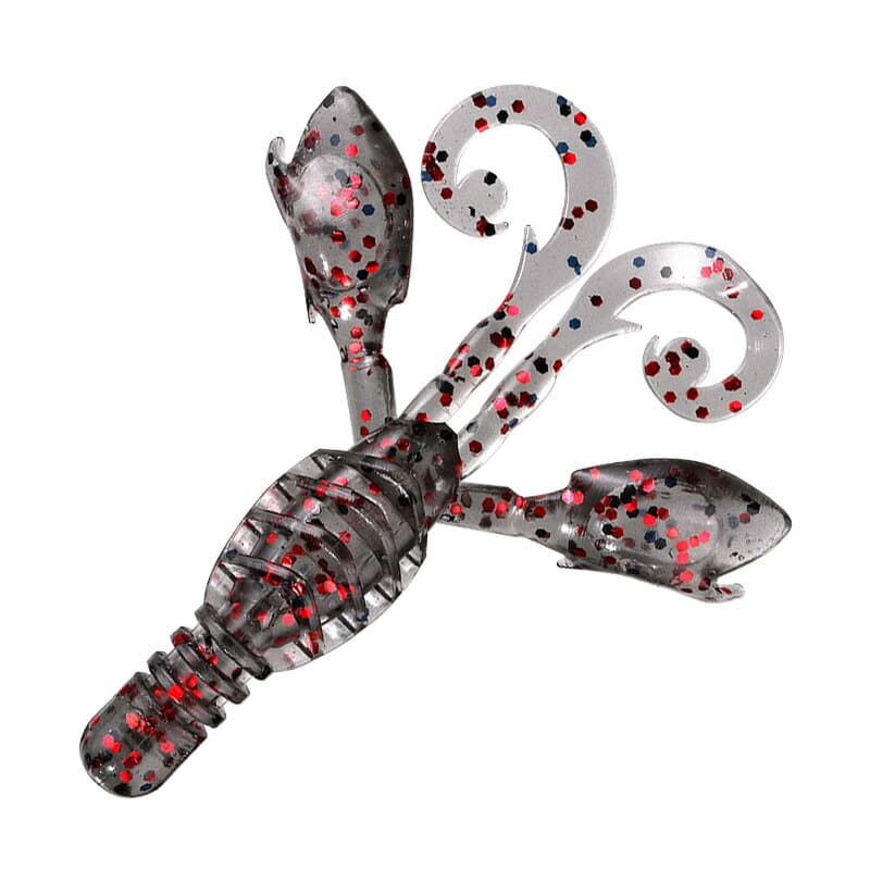 Smith Worm Smoky Grouper Bug 3.5inch #03 Smoke Red Flake