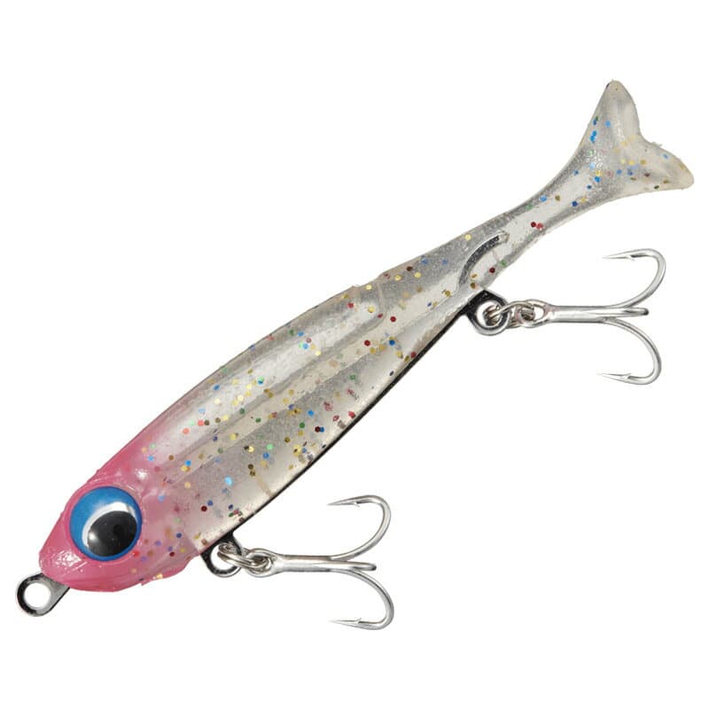 Major Craft Rock Liver Still Shad 6mm #2 Clear Pink Head (Glow) RVSSD-60