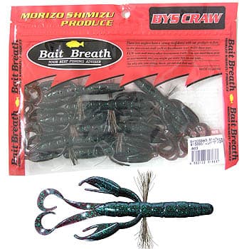 Bait Breath Vise Claw 3.5 inch #156B Junebug/Green