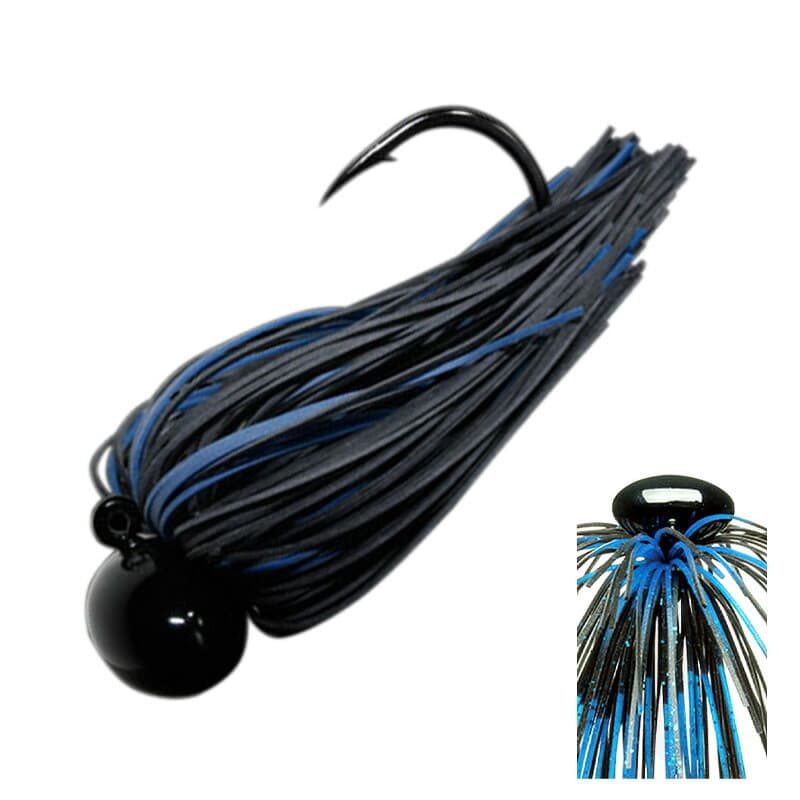 Deps Rubber Jig Super Head Lock Jig 3/8oz #52 Blue Black