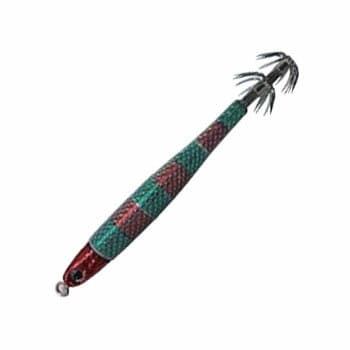 ACTIVE Slow Fall Squid Jig 10 Red/Green Zebra 11084