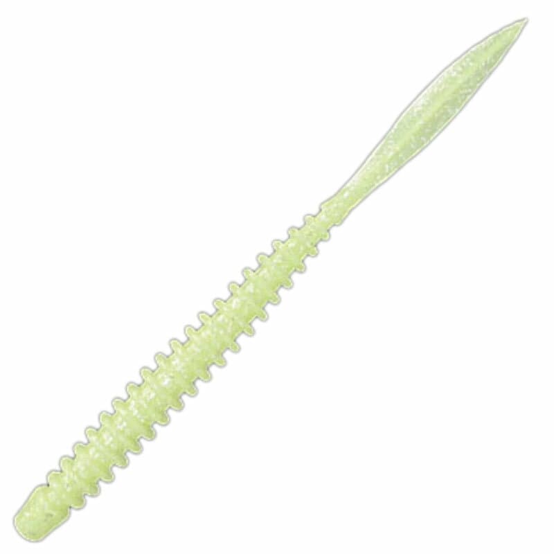 Jackall Worm Peke Ring 3.0inch Glow ChartSilver Flake