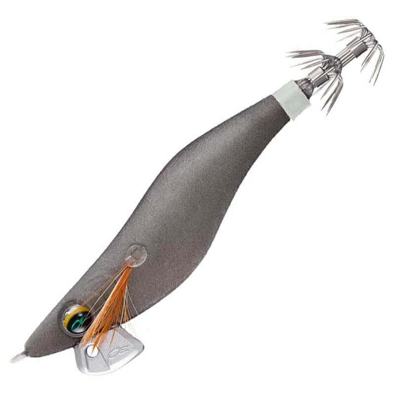 Daiwa Egi Emeraldas Ika Metal Dropper Egi type #2.5 Luminous - Peach skin all black