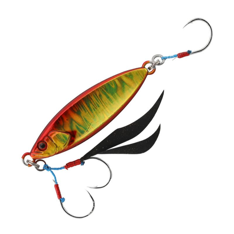 Jackall Metal Jig Flag Trap Leaf 60g Akakin/Magma Wave Holo