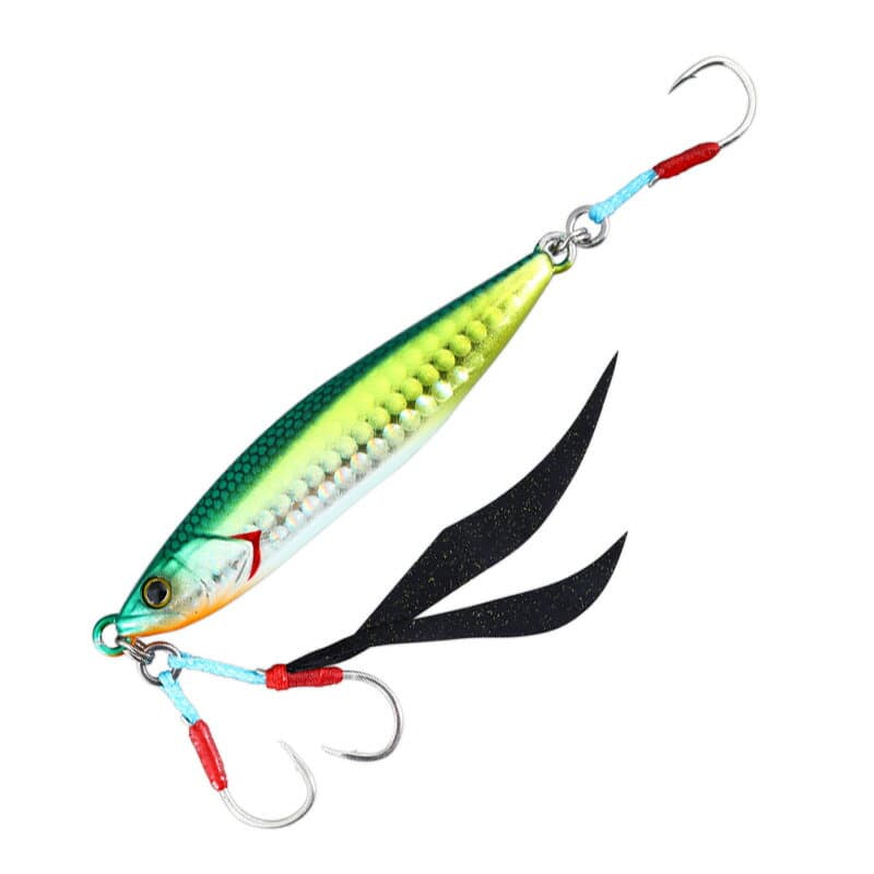Jackall Metal Jig Flag Trap 120g Green Gold Belly Glow