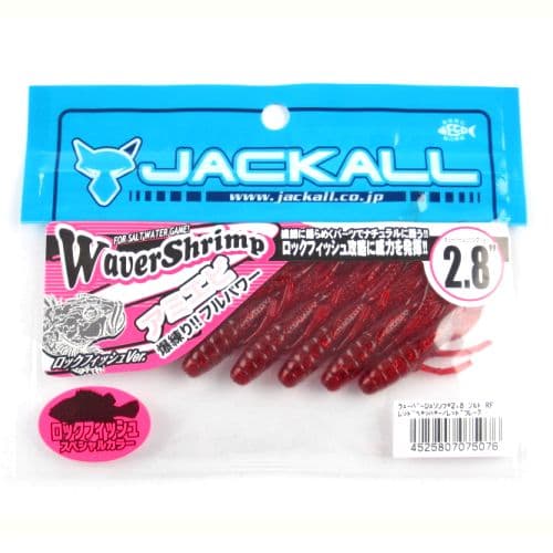 Jackall Waver Shrimp 2.8 Inch Rock Fish Ver. Red Pepper/Red Flake