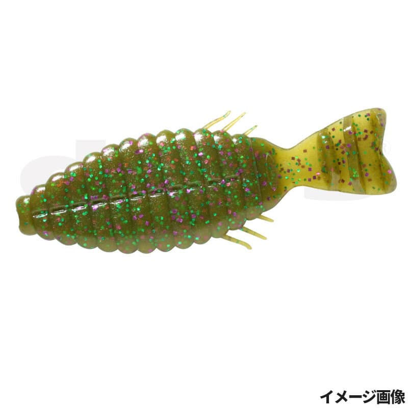 Deps Bullflat 4.8 Inch #115 Green Pumpkin / Purple & Green Flake