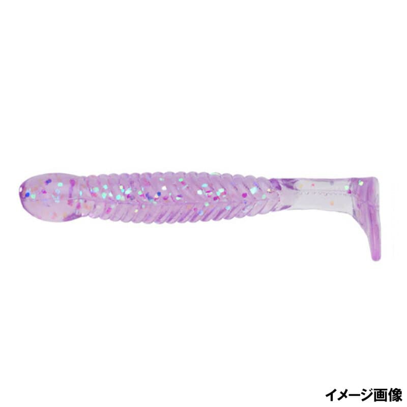 Ecogear Worm Grass Minnow M 2-1/2inch #345 Hokuriku UV Purple Holo