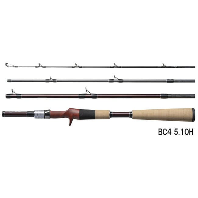 Fishman Bass Rod BC4 (Brist Compact) 5.10H FBC4H510 (Baitcasting 4 Piece)