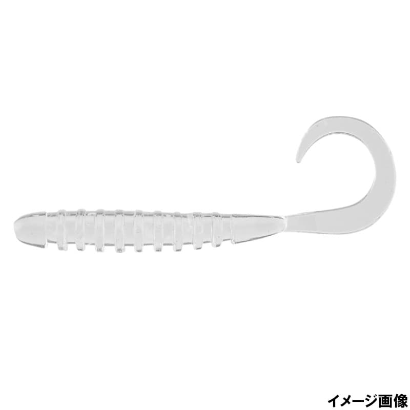 Jackall Worm Tide Curly 2.0inch Clear Glow Crush