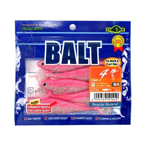 Ecogear Worm Balt 4inch #158 Super Hologram/Pink Glow Back (luminous)