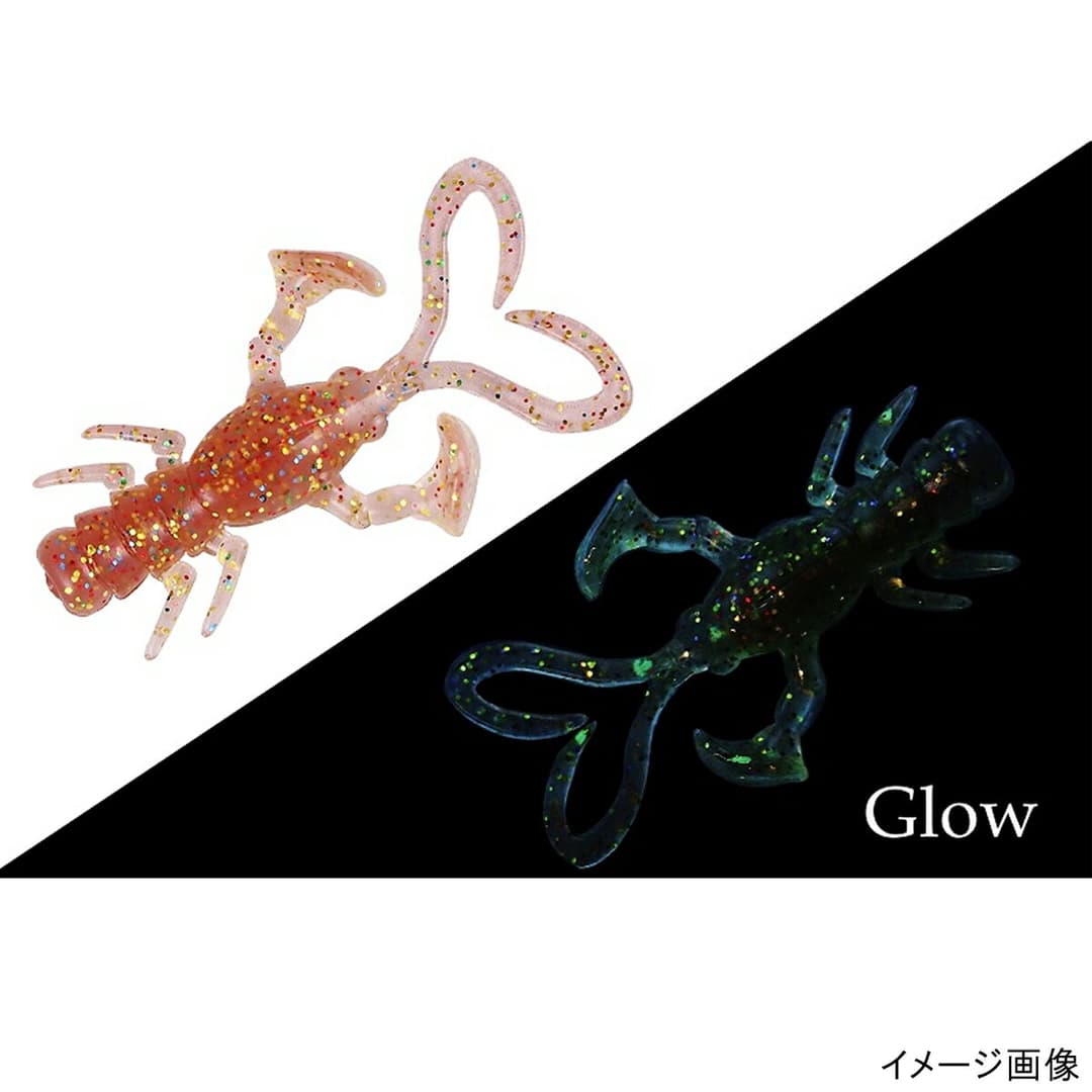 Jackall Baby Dragon for Rock Fish 2 inch Glow C Shrimp