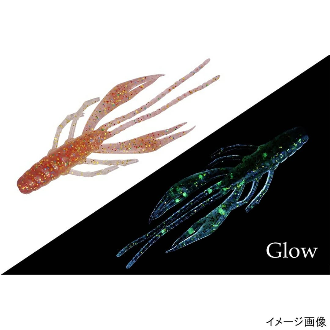 Jackall Waver Shrimp for Rock Fish 2.8 inch #Glow Crash Shrimp