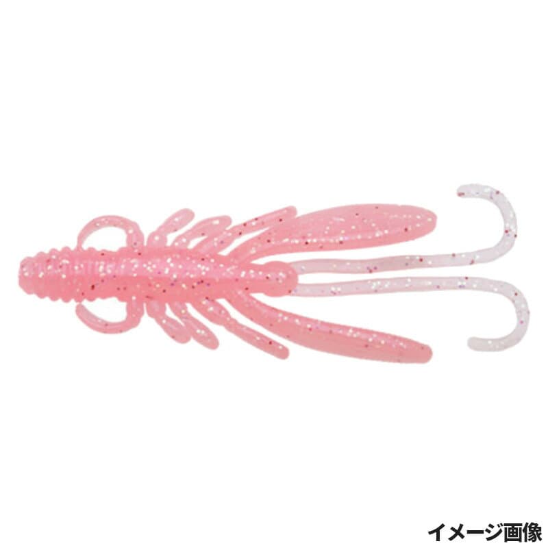 Ecogear Worm Bug Ants 3inch #524 Hokuriku Clear Pink Glow Holo (luminous)