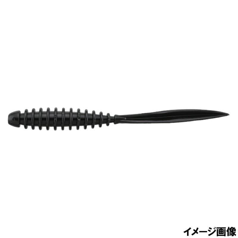 Jackall Worm Peke Ring 2.5inch Moonlight Black