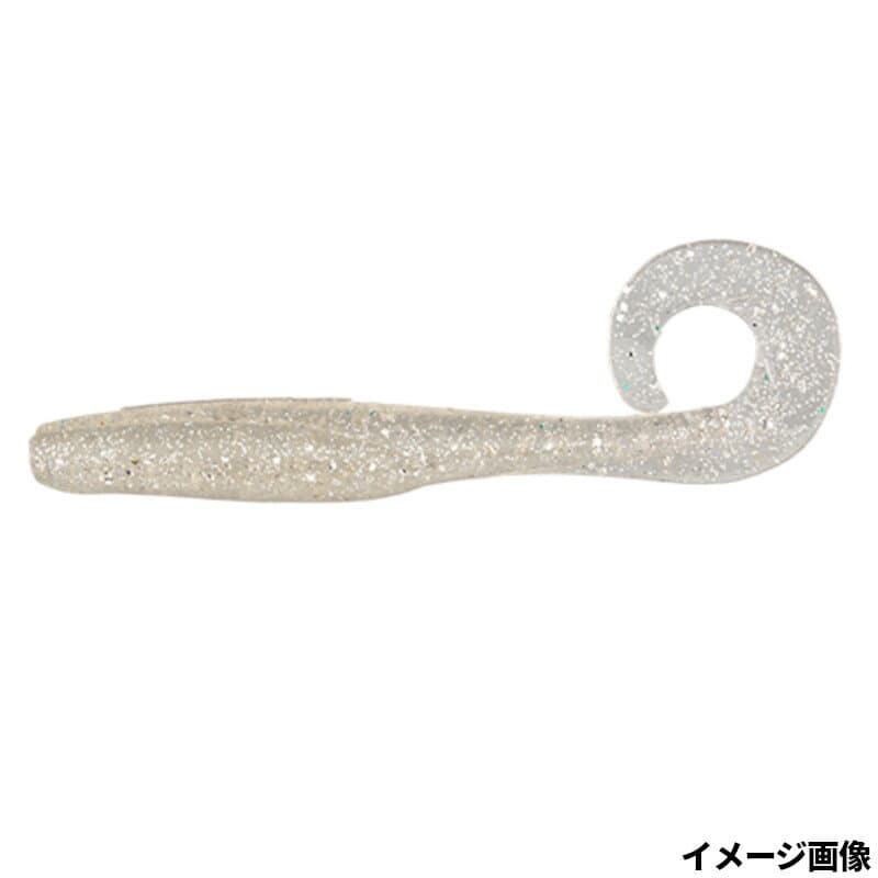 Jackall Worm Sabull Sensy Curly 4.0inch Clear Silver