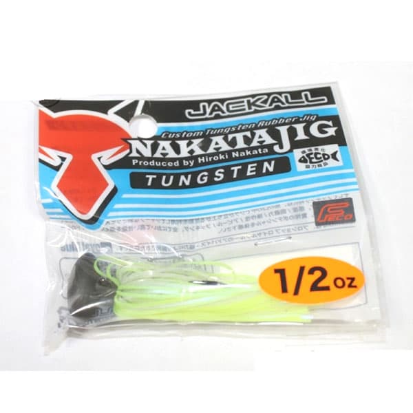 Jackall Nakata Jig 1/2oz Chartreuse/Pearl White