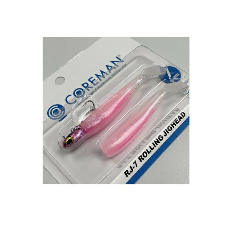Coreman Worm RJ-7 Rolling Jig Head #012 Pink Head/Pink Pearl