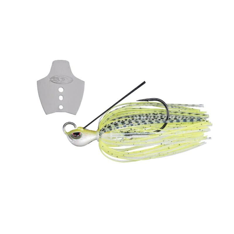 O.S.P Metal Blade Jig 3/8oz BJ52 White Chart