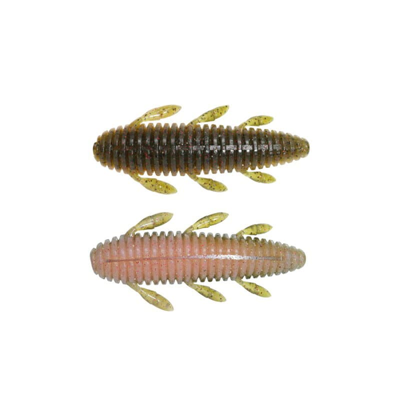 Issei Shizumi Mushi 3.2 inch #80 Green Pumpkin/Salmon