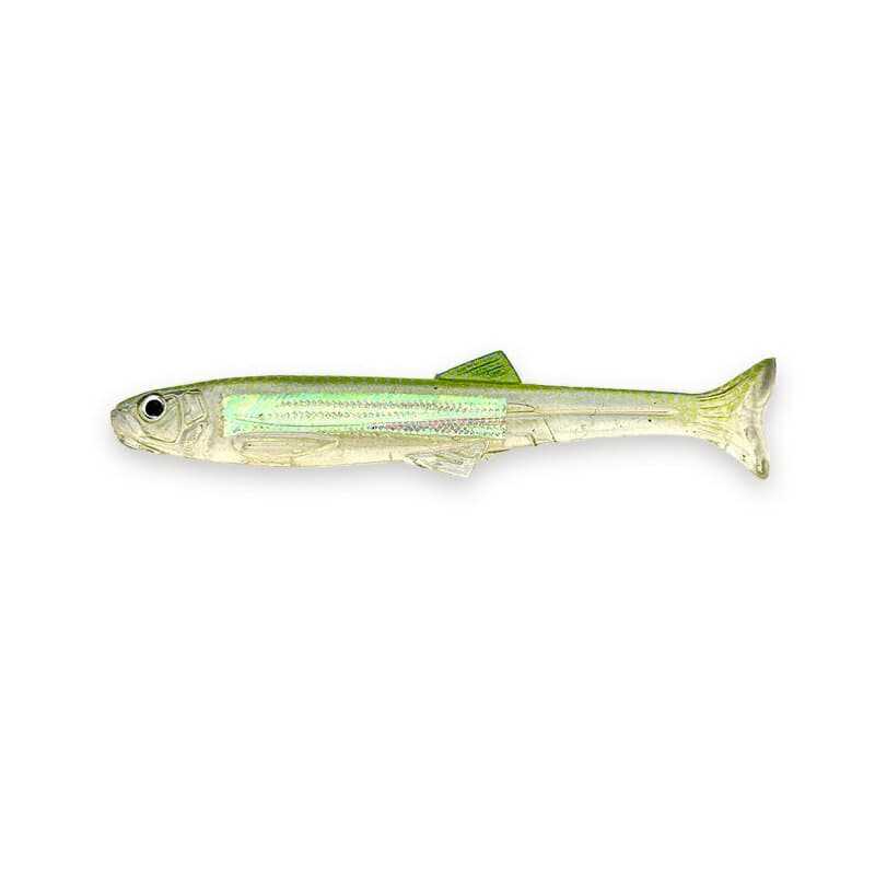 Imakatsu Worm Huddle Swimmer elastomer 4inch Flash plate & Real color #S-623 Smelt (Rainbow)