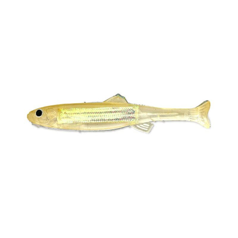 Imakatsu Worm Huddle Fat Fly elastomer 2.8inch Flash plate #S-620 Ghost Smelt (Rainbow)