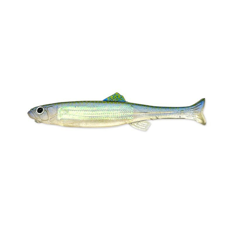 Imakatsu Worm Huddle Fat Fly elastomer 2.8inch Flash plate & Real color #S-624 Blue Stripe Shad (Rainbow)