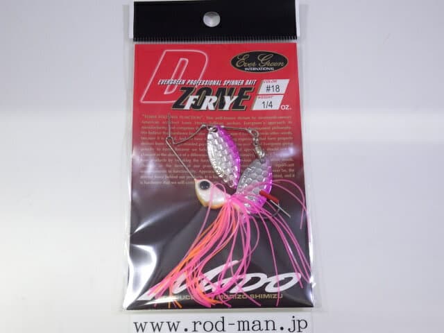Evergreen Spinnerbait MoDO D Zone Fry 1/4oz Double Willow #18 Hot Pink (Pink Silver)