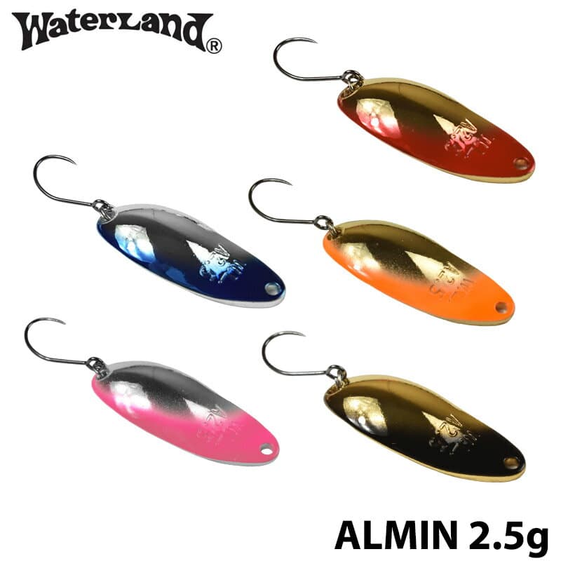 【WaterLand】 ウォーターランド アルミん 2.5g スペシャルカラー ゴールド シルバー トラウト スプーン 釣り フィッシングツール アウトドア