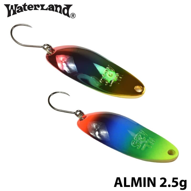 【WaterLand】 ウォーターランド アルミん 2.5g スペシャルカラー レインボー スプーン トラウト 釣り フィッシングツール アウトドア