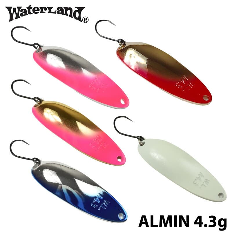 【WaterLand】 ウォーターランド アルミん 4.3g スペシャルカラー ゴールド シルバー トラウト スプーン 釣り フィッシングツール アウトドア