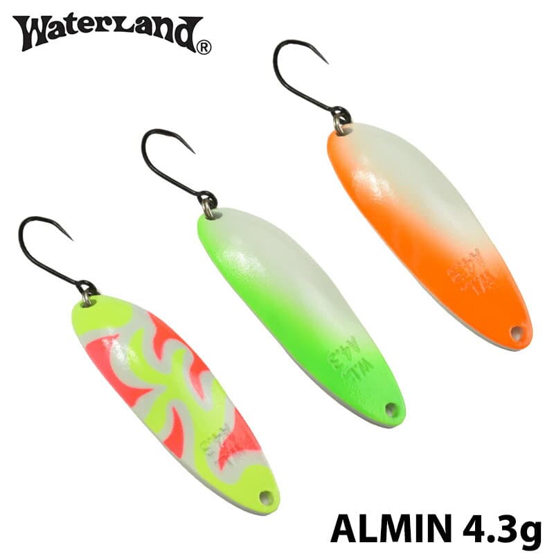 【WaterLand】 ウォーターランド アルミん 4.3g グローカラー トラウト スプーン 釣り フィッシングツール アウトドア