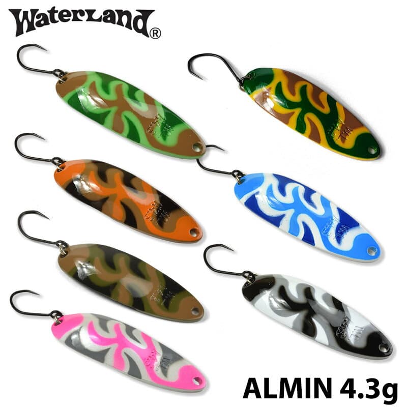 【WaterLand】 ウォーターランド アルミん 4.3g M.Cカラー カモフラ柄 トラウト スプーン 釣り フィッシングツール アウトドア