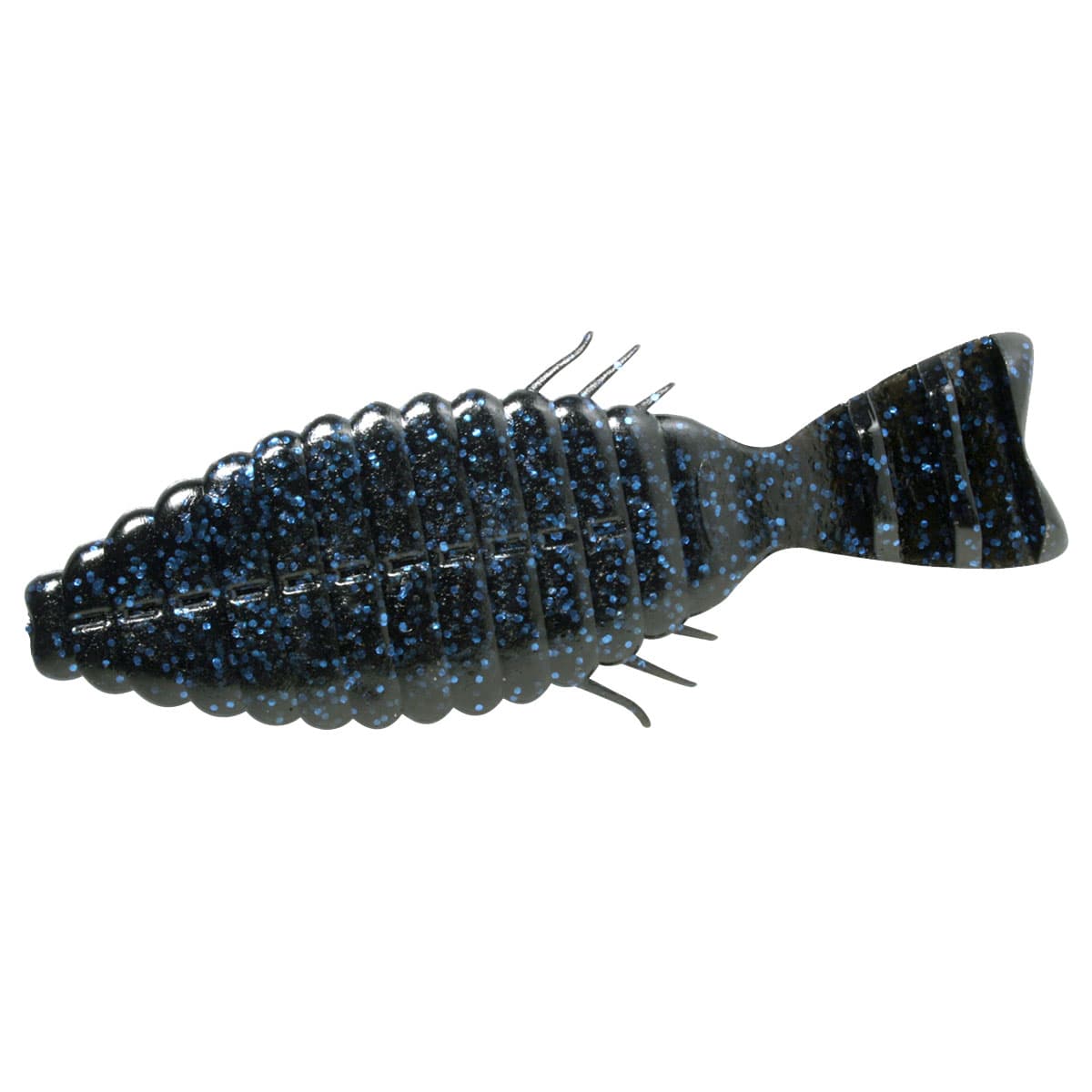 Deps Worm Bull Flat 3inch #07 Black/Blue Flake