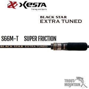 Xesta Black Star Extra Tuned S66M-T Super Friction 2 Pieces Spinning Rod