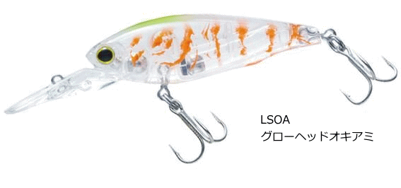 デュエル ハードコア LG シャッド (S) 50mm #LSOA グローヘッドオキアミ｜ルアー 釣具 【メール便発送】