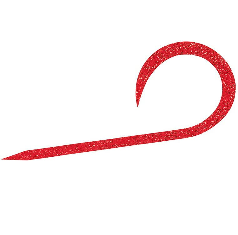 Daiwa Kohga Silicone Necktie Single Curly R Red Glitter