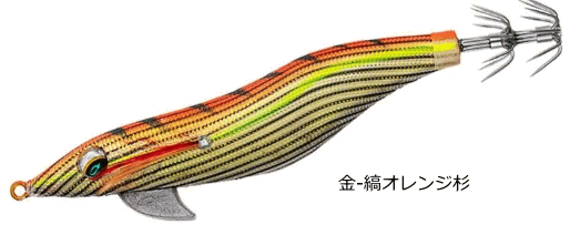 Daiwa Egi Emeraldas Fall LC RV #2.0 Gold - Striped Orange Cedar