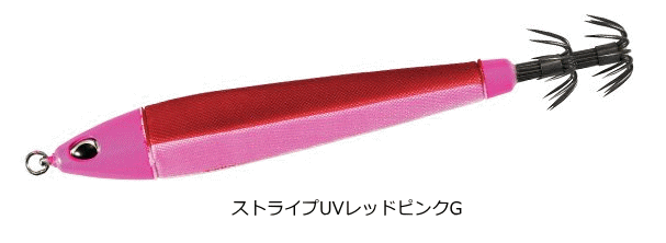 デュオ 烏賊枕 メタル 20号 #ストライプUVレッドピンクG｜イカメタル メタルスッテ つり具 【メール便発送】