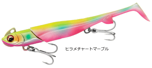 Daiwa Flatjunkie Rodem R4 Shad 4 inch 21g Hirame Chart Marble