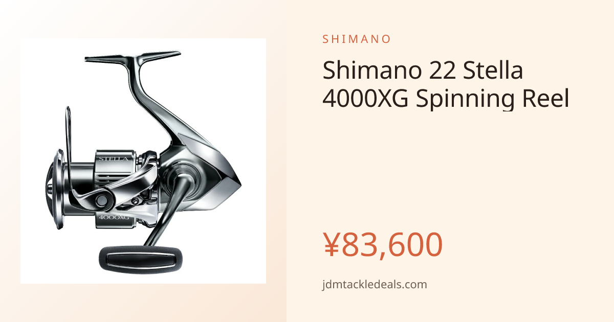 Shimano 22 Stella 4000XG Spinning Reel | $560.12 | JDM Tackle Deals